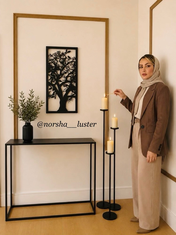 جاشمعی ایستاده فلزی